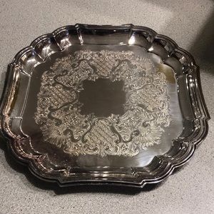 Gotham silver plated serving tray.